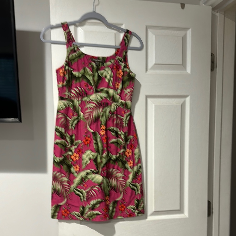 Tommy bahama Tropical Pink and Green Sundress  size xs